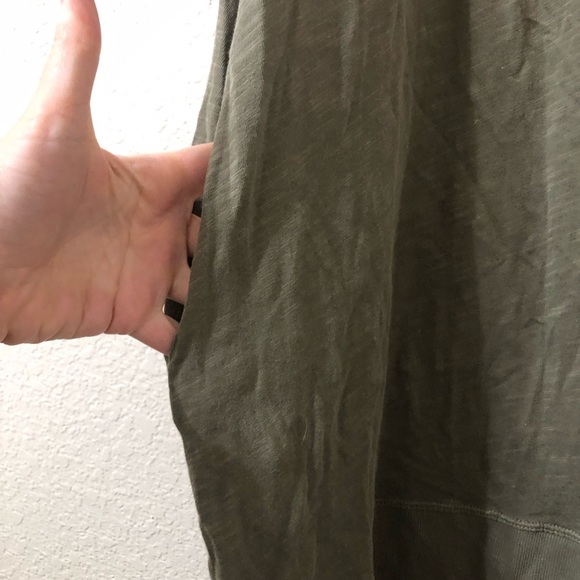 Sundance Summer Tank Top Midi Cotton Dress in Olive Green - Size XL - Picture 3 of 7